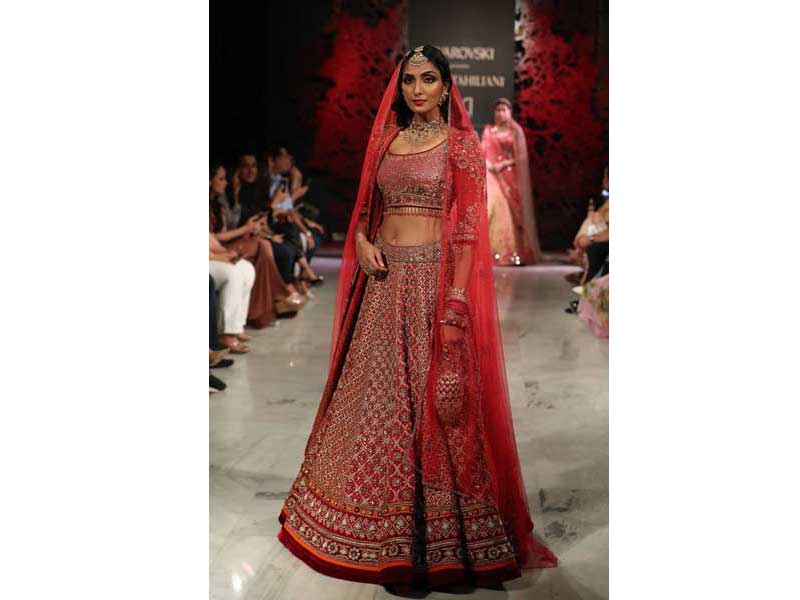 Models walk the ramp for Tarun Tahiliani's show