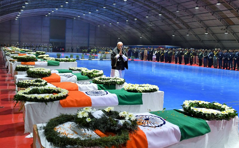PM Modi pays tribute to slain CRPF soldiers