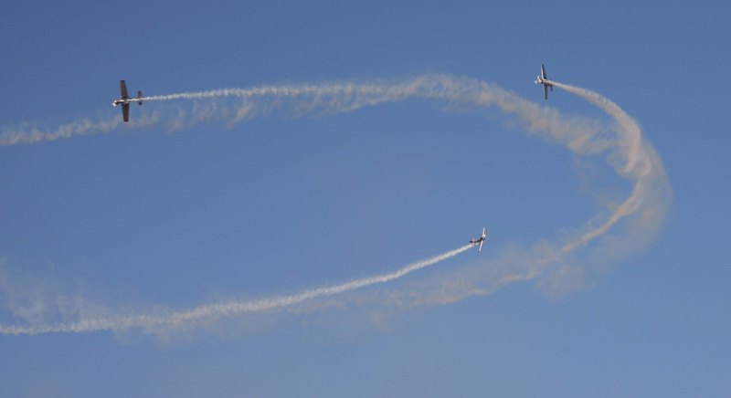 Rafale fighter participating in flypast during Aero India '19 