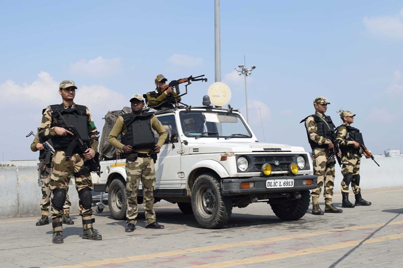 CISF personnel on high alert at IGI Airport in New Delhi