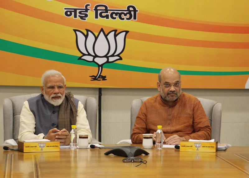 PM Modi, Amit Shah during BJP's CEC meeting