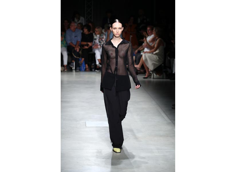 Models walk the ramp for designer Marco Rambaldi at Milan Fashion Week