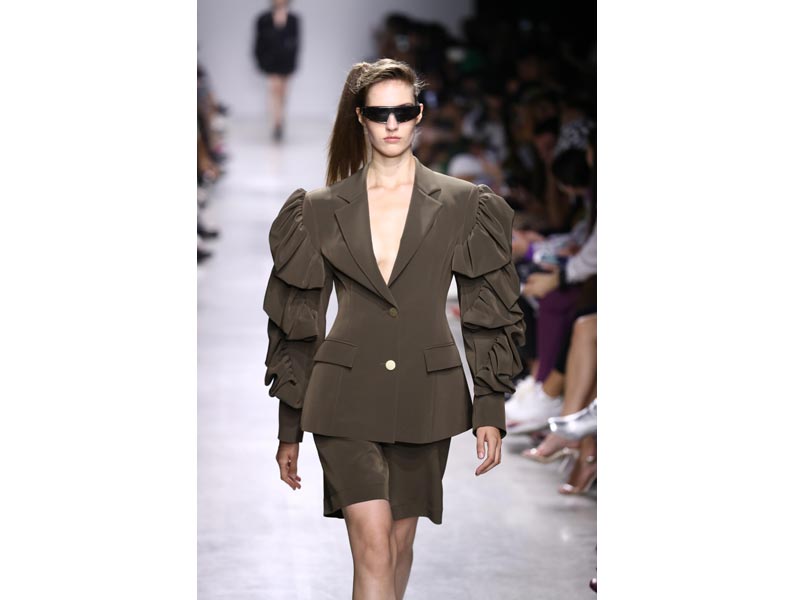 Models walk the ramp for designer Annakiki at Milan Fashion Week