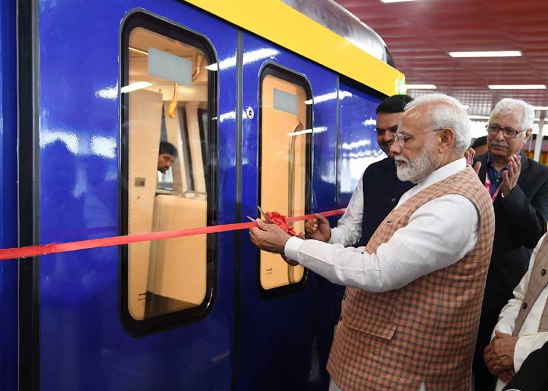 PM Modi visits Metro Coach Exhibition area in Mumbai