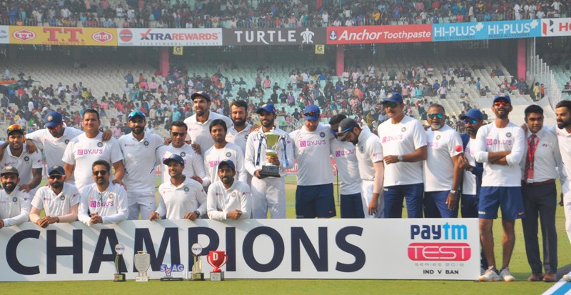 Indian team clinch Pink Test match