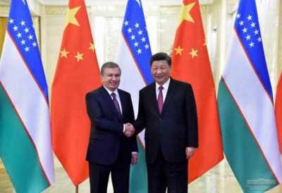 Uzbekistan President in China for the One Belt One Road forum, meets with the PRC President