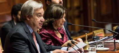 â€˜New and dangerousâ€™ global risks require multilateral solutions, Guterres tells Italian Senate