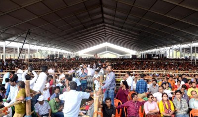 PM Narendra Modi addresses rally at brigade in Kolkata