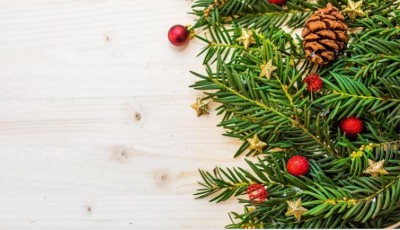 Palestinians gather for Christmas tree lighting in Ramallah