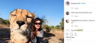 Kriti Sanon shares image on social media with cheetah, some fans objects 