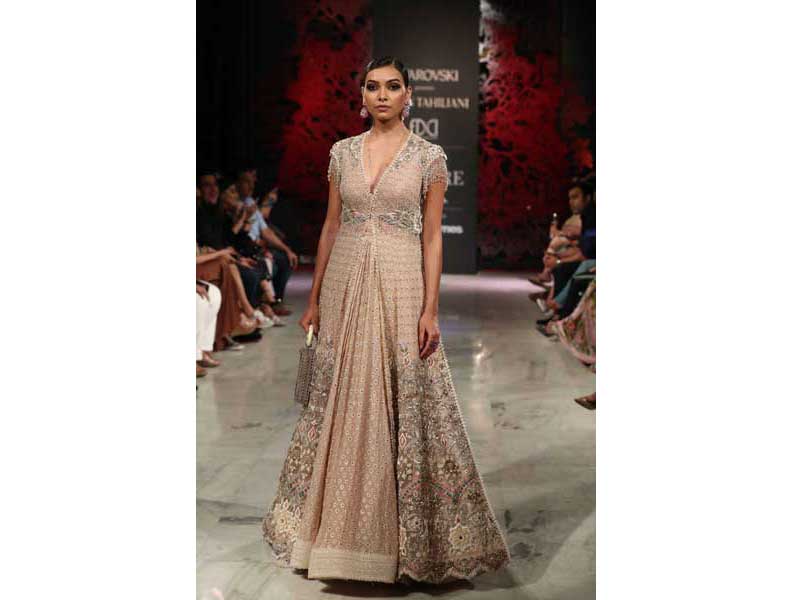 Models walk the ramp for Tarun Tahiliani's show