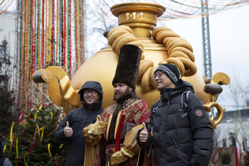 Maslenitsa celebration in central Moscow
