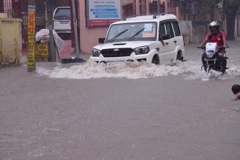 Heavy monsoon rain in Patna