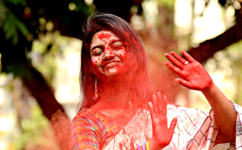 Kolkata celebrates Holi, the festival of colours