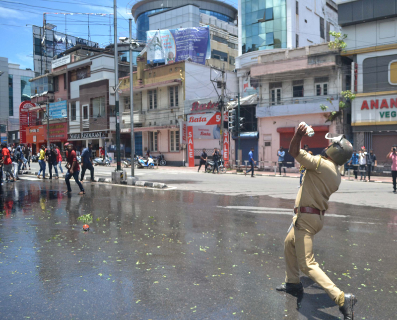 Youth Congress workers’ protest in Thiruvananthapuram