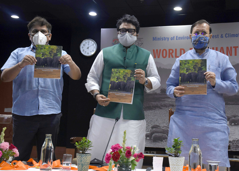 Javadekar, Babul Supriyo release publication on the eve of World Elephant Day
