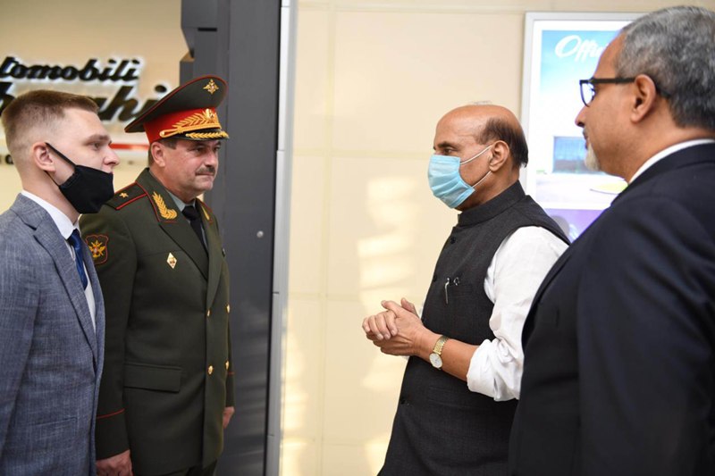 Defence Minister Rajnath Singh in Moscow