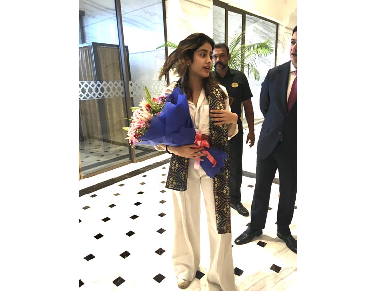 Actress Janhvi Kapoor arrives in Kolkata