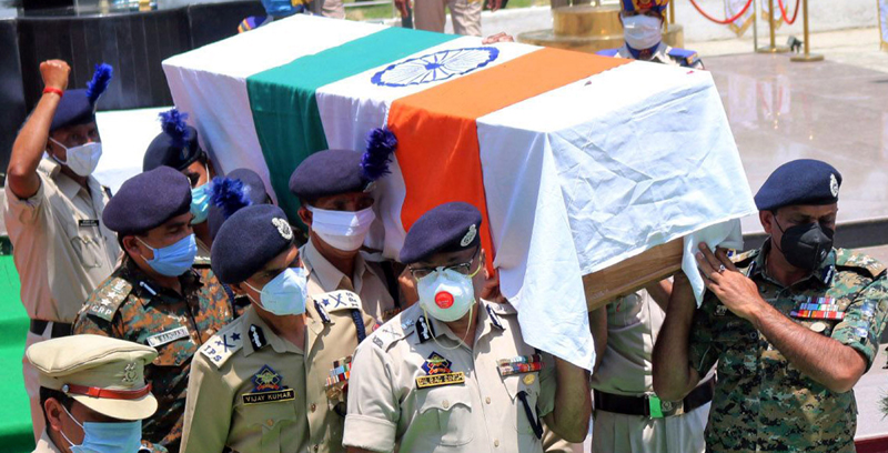 Senior security officials pay homage to CRPF jawan