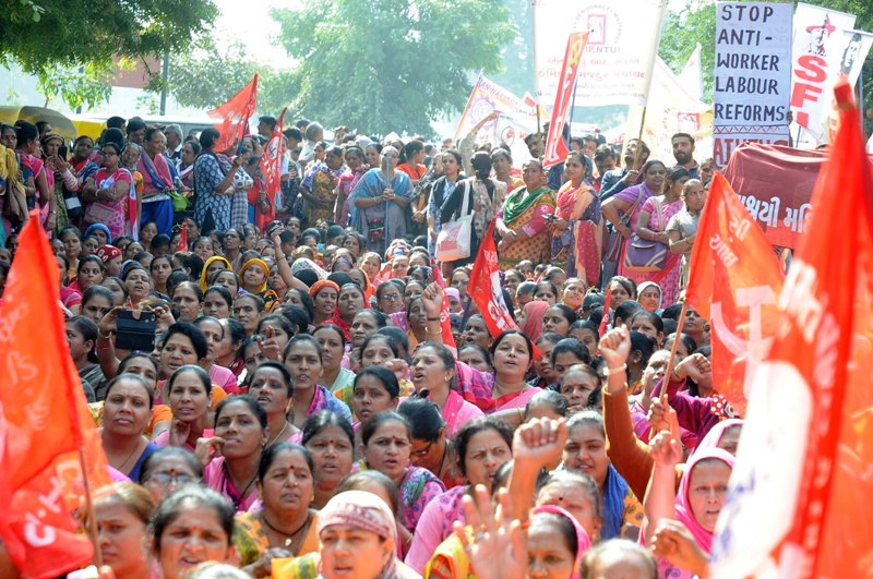 Trade Union call for shutdown- Bharat Bandh-  hits life in India