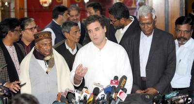 Rahul Gandhi, AK Antony address media in Delhi