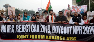 Actor Zeeshan Ayyub joins rally protesting CAA, NPR and NRC in Kolkata    