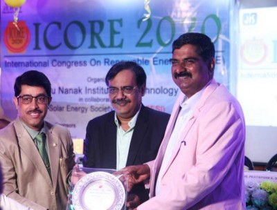 GNIT Flagship College of JIS Group receives award from Solar Energy Society of India (SESI)