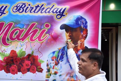 Celebration of MS Dhoni's 39th birthday in Ranchi