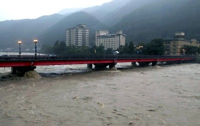 Japan:Rescue operation going on as Hida River overflows