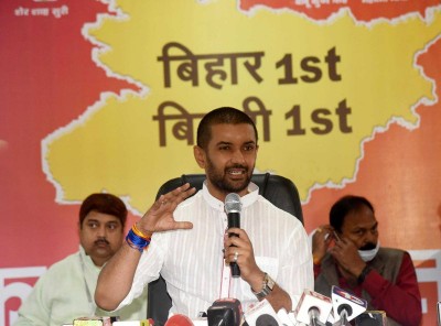 Chirag Paswan holds press conference in Patna