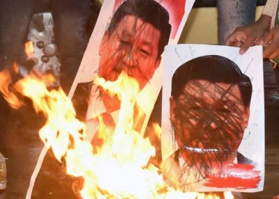 Indian-Americans protest against Chinese aggression in Washington