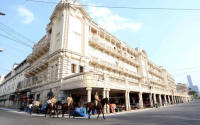 Mounted Police patrol at central Kolkata
