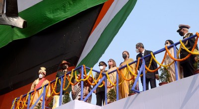 Kolkata: GRSE built first Project 17A stealth frigate ship 'Himgiri' launched