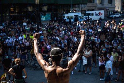 New York: Demonstrators take part in a Black Lives Matter protest