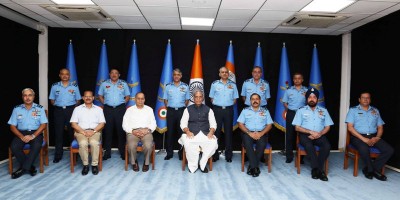 Rajnath Singh at inaugural session of the Air Force Commander’s Conference