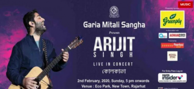 Arijit Singh set to perform live in Kolkata on Sunday