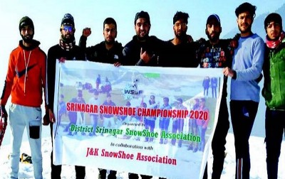 Jammu and Kashmir: First ever Snow Shoe Championship held in Srinagar