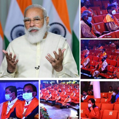 PM Narendra Modi addresses the 51st convocation of IIT Delhi.