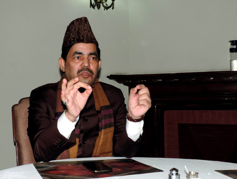 BJP leader Syed Shahnawaz Hussain interacts with UNI