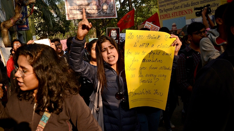 Jadavpur University students hit Kolkata streets protesting against JNU violence