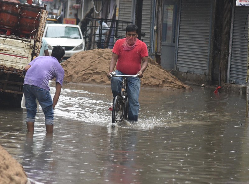 Flooded street in Patna