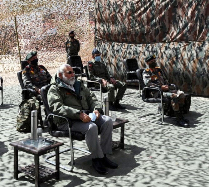 PM Modi visits Leh weeks after India-China clash in Galwan