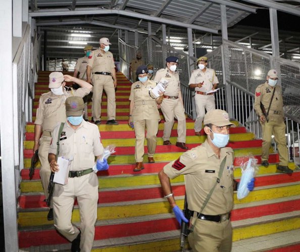 Police patrol at Jammu Tawi Railway Station