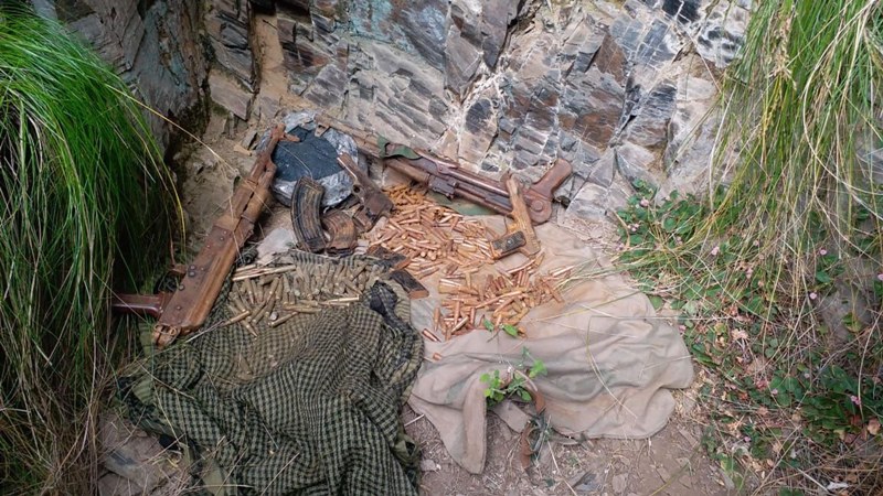 Arms and ammunition recovered in Kashmir’s Rajouri