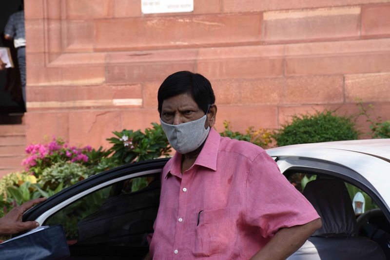 Several Indian MPs outside Parliament