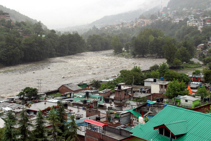 River Beas in spate after incessant rains