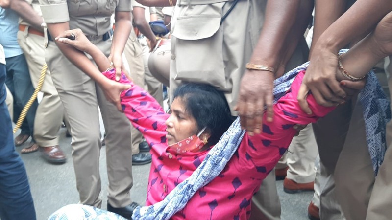 Left protests against Centre’s farm laws