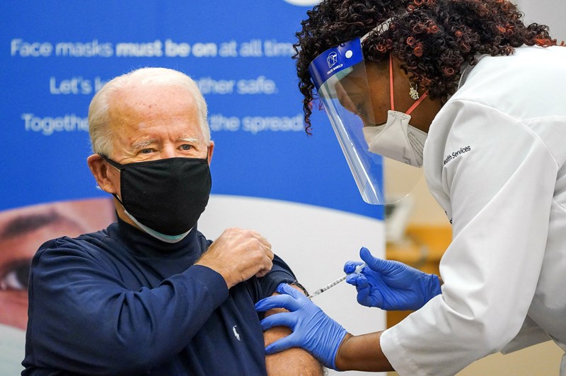 US President-elect Joe Biden receives first dose of Pfizer Covid-19 vaccine