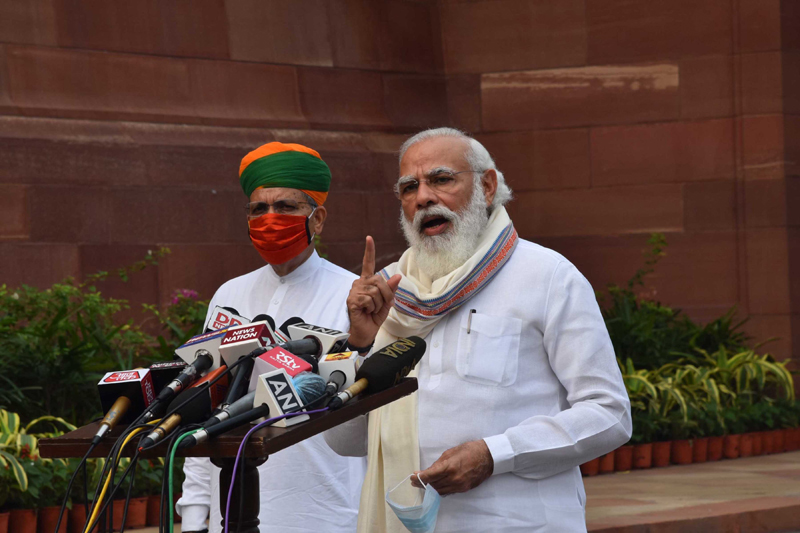PM Modi addresses media ahead of the Monsoon Session at Parliament