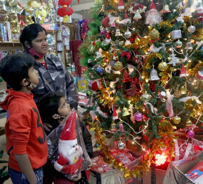 Belagavi: Church illuminated on the eve of Christmas